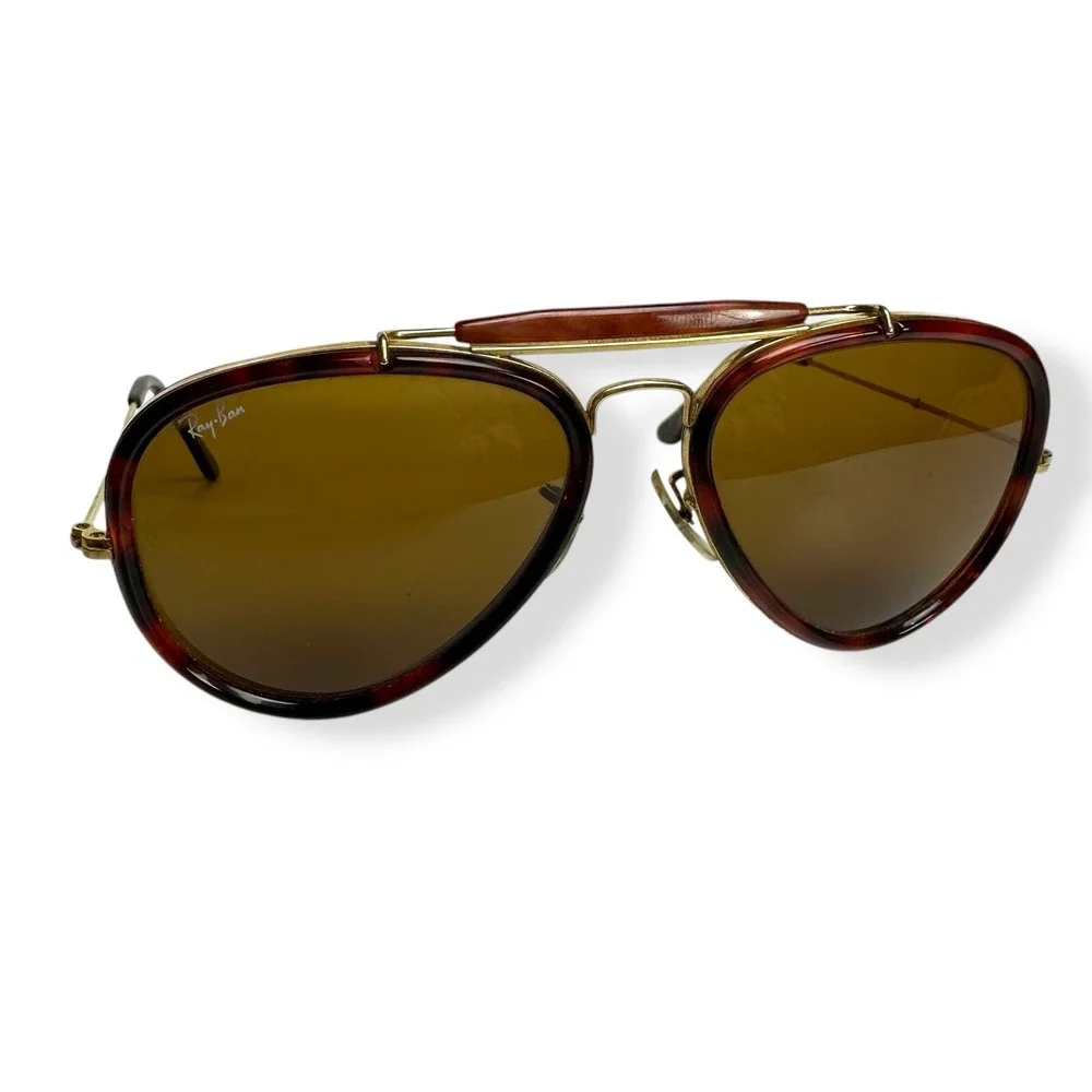 VTG Ray-Ban Bausch & Lomb Road Spirit 62mm Sunglasses - 80s Tortoise W0743 62-14